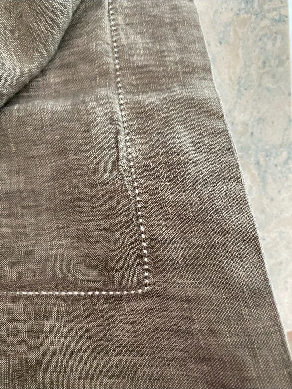 Pottery Barn Pillow Shams Standard Linen-Blend Gray Taupe